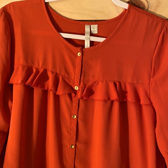 NWOT Lauren Conrad 3/4 Sleeve Button Blouse - Picture 3 of 4